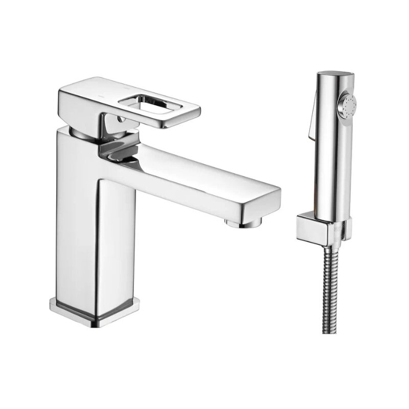 Изображение товара Смеситель для раковины с гигиеническим душем Shevanik S8271, цвет хром