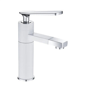 Изображение товара Смеситель для раковины Shevanik S6601F, цвет хром/белый