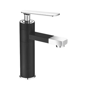 Изображение товара Смеситель для раковины Shevanik S6601H, цвет хром/черный матовый