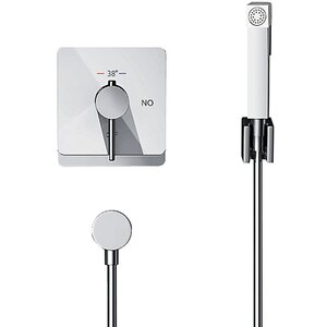 Изображение товара Гигиенический душ Rose, R105C, с термостатическим смесителем, белый/хром