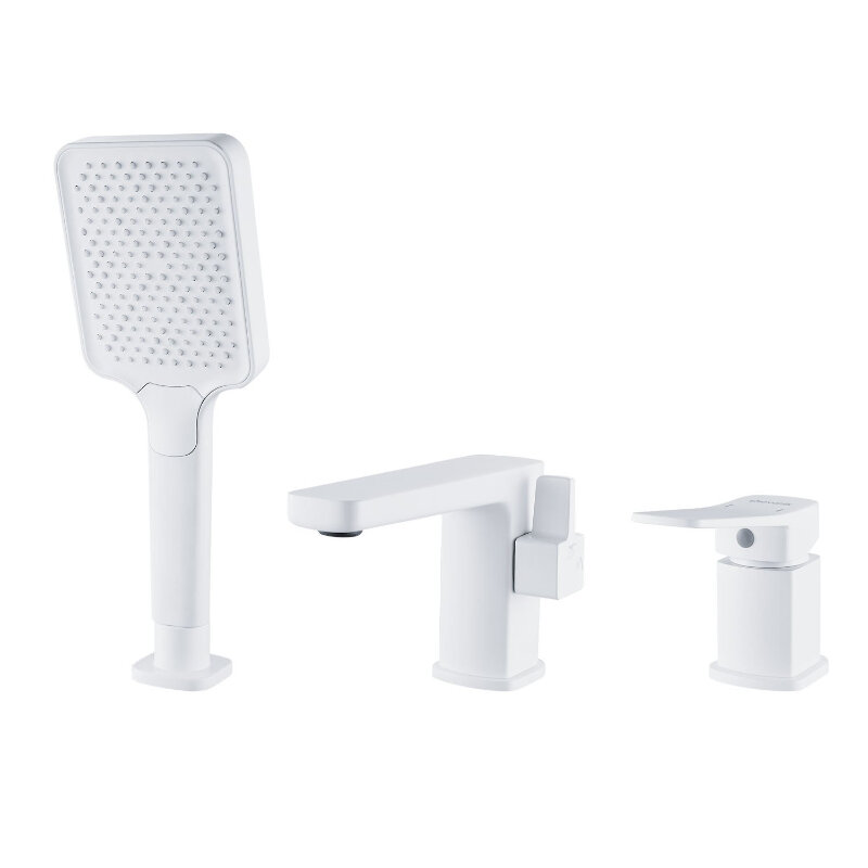 Изображение товара Смеситель для ванны и душа Shevanik S9912C, на борт ванны, цвет белый матовый