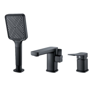 Изображение товара Смеситель для ванны и душа Shevanik S9912H, на борт ванны, цвет черный матовый