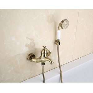 Изображение товара Смеситель для ванны и душа Rose R0102Q, с душевым гарнитуром, бронза