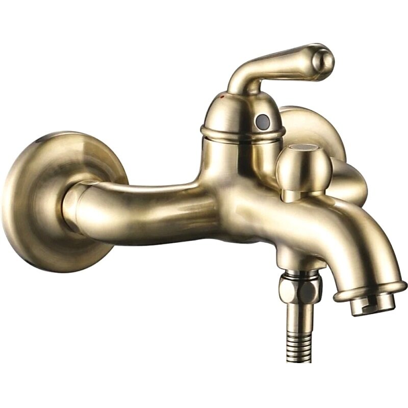 Изображение товара Смеситель для ванны и душа Rose R0202Q бронза с душевым гарнитуром