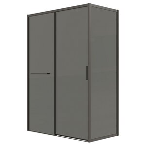 Изображение товара Душевой уголок Grossman Style 120.K33.05.1380.21.10, 130 х 80 см, стекло тонированное, профиль черный матовый