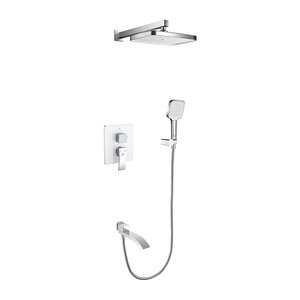 Изображение товара Душевая система Rose R1535F, белый/хром