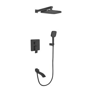Изображение товара Душевая система Rose R1535H, черный матовый Изображение товара Душевая система Rose R1535H, черный матовый