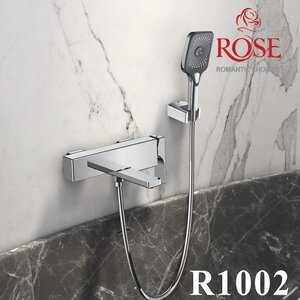 Изображение товара Смеситель для ванны и душа Rose R1002, с душевым гарнитуром, хром