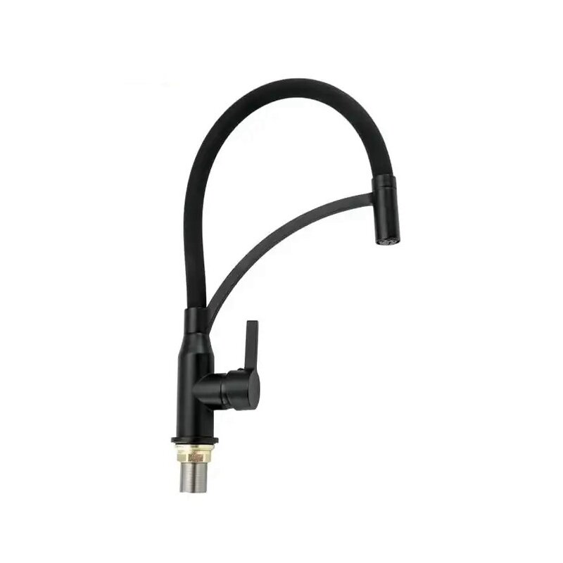 Изображение товара Смеситель для кухонной мойки Shevanik S643H-3 черный матовый с гибким изливом