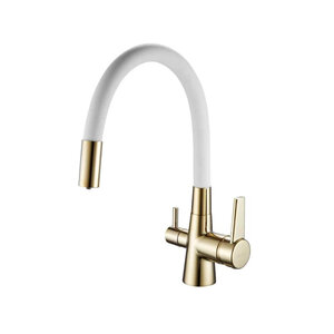 Изображение товара Смеситель для кухонной мойки Shevanik S668E с гибким изливом и подключением к фильтру