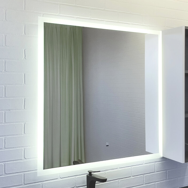 Изображение товара Зеркало Comfortу Эдельвейс 00-00014161CF, 90 см, LED-подсветка, бесконтактный сенсор