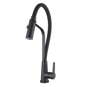 Изображение товара Смеситель для кухонной мойки Shevanik S943H-3, с гибким изливом, цвет черный матовый