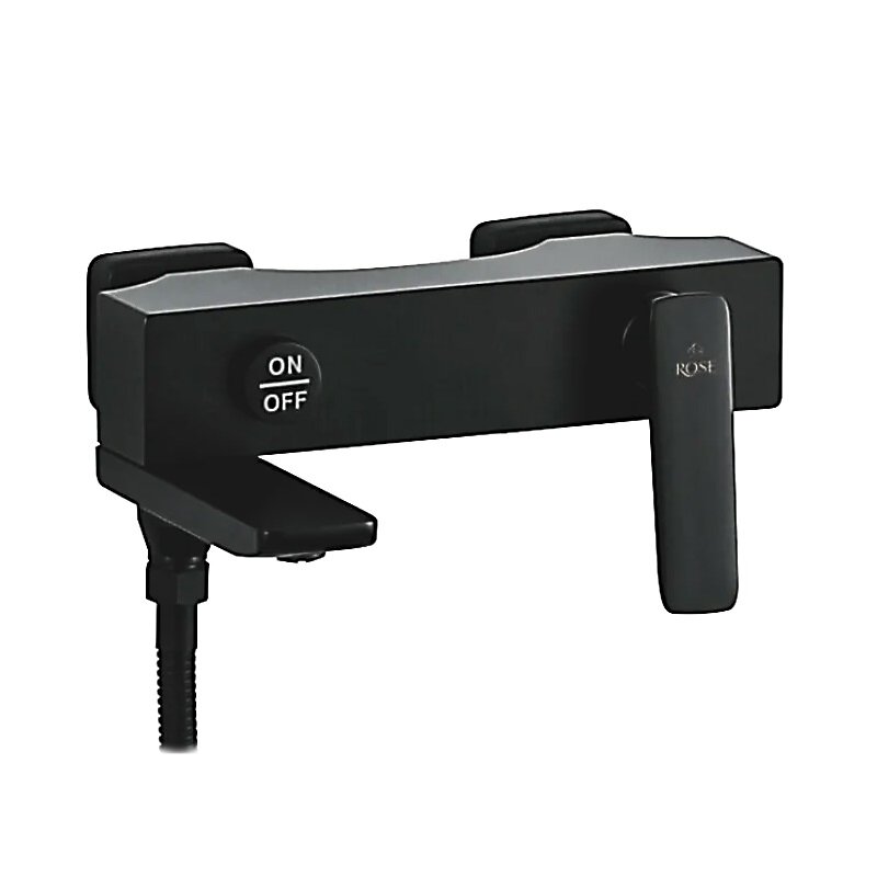 Изображение товара Смеситель для ванны и душа Rose R2702H с душевым гарнитуром черный