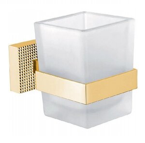 Изображение товара Стакан для зубных щеток Cezares Prizma-TUMS-03/24 золото 24 карата