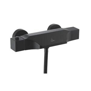 Изображение товара Смеситель для ванны и душа Rose R3702H, термостатический, с душевым гарнитуром, черный