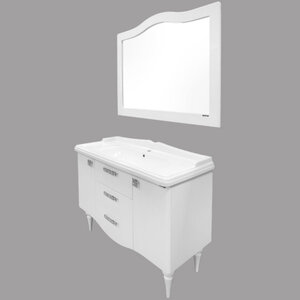 Изображение товара Тумба с раковиной Comfortу Монако 00003132224CF, напольная, 120 см, цвет белый глянец