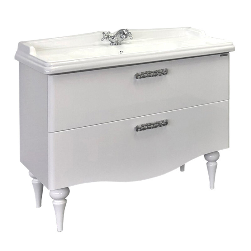 Изображение товара Тумба с раковиной Comfortу Монако 100 см, белый глянец, напольная