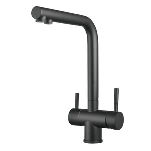 Изображение товара Смеситель для кухонной мойки Shevanik S468H, с подключением к фильтру, цвет черный матовый