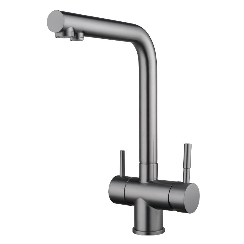 Изображение товара Смеситель для кухонной мойки Shevanik S468T с подключением к фильтру gunmetal