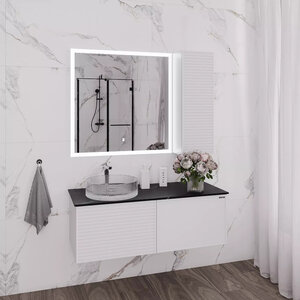 Изображение товара Тумба с раковиной Comfortу Геленджик 00-00017877CF, подвесная, 120 см, цвет белый матовый