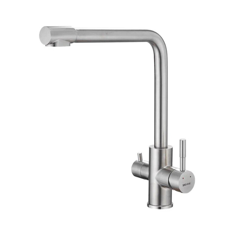 Изображение товара Смеситель Shevanik S868B для кухонной мойки с подключением к фильтру, сатин
