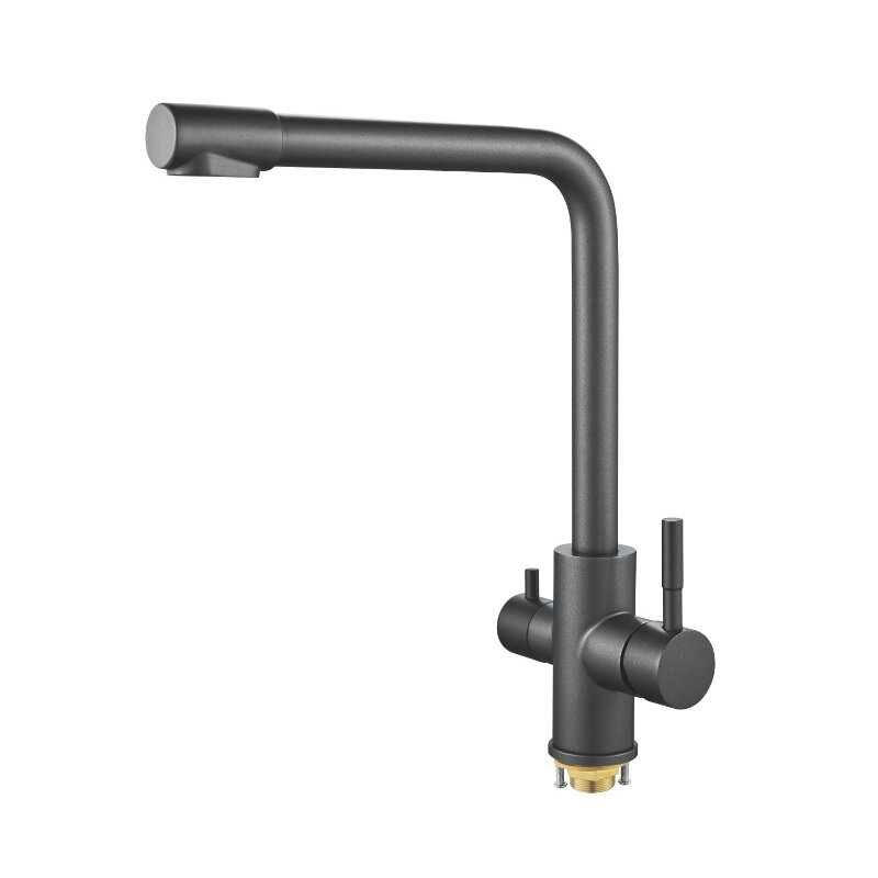 Изображение товара Смеситель для кухонной мойки Shevanik S868T вороненая сталь gunmetal