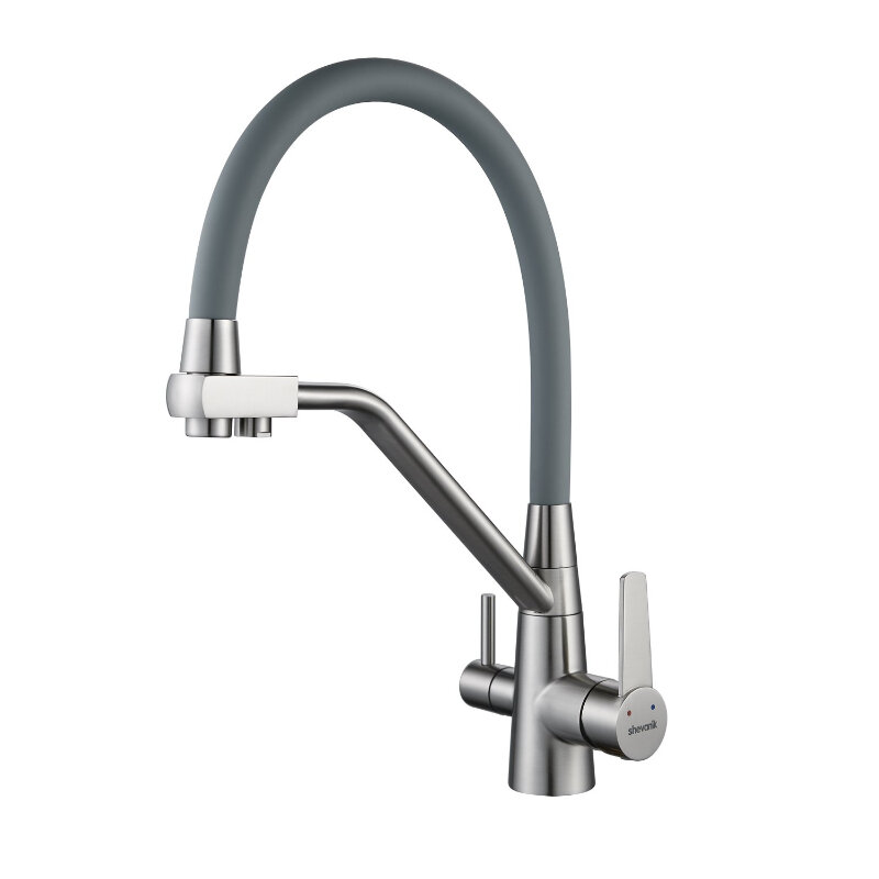 Изображение товара Смеситель для кухонной мойки Shevanik S968L с гибким изливом и подключением к фильтру