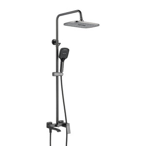 Изображение товара Душевая система Shevanik S4036T, вороненая сталь, gunmetal