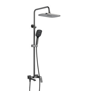 Изображение товара Душевая система Shevanik S4136T, вороненая сталь, gunmetal