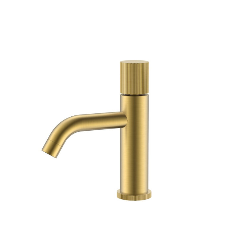 Изображение товара Смеситель Boheme Stick 121-MG.3, для раковины, декор линия, matt gold