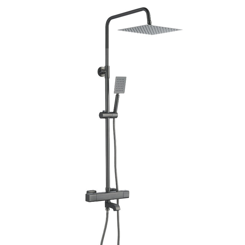 Изображение товара Душевая система Shevanik S3096T термостатическая вороненая сталь