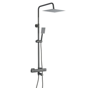 Изображение товара Душевая система Shevanik S3096T термостатическая вороненая сталь