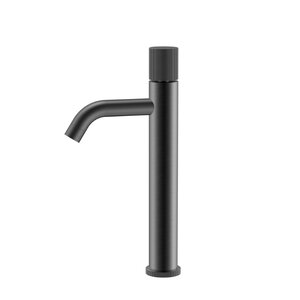 Изображение товара Смеситель Boheme Stick 122-GM.3, для раковины, декор линия, gun metal