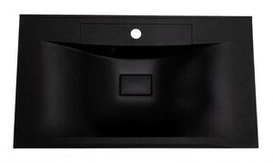 Изображение товара Раковина BelBagno BB800/450-LV-ART-PR-NERO, 80 см, искусственный камень, черный