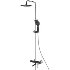 Изображение товара Душевая система Shevanik S6036H, цвет черный матовый/хром