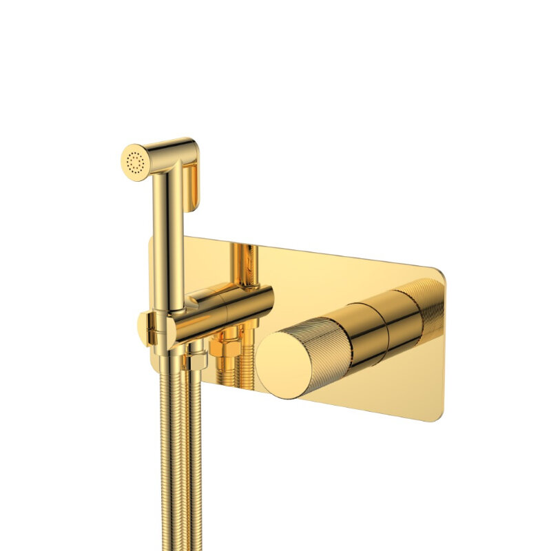 Изображение товара Гигиенический душ Boheme Stick 127-GG.4 со смесителем, золотой