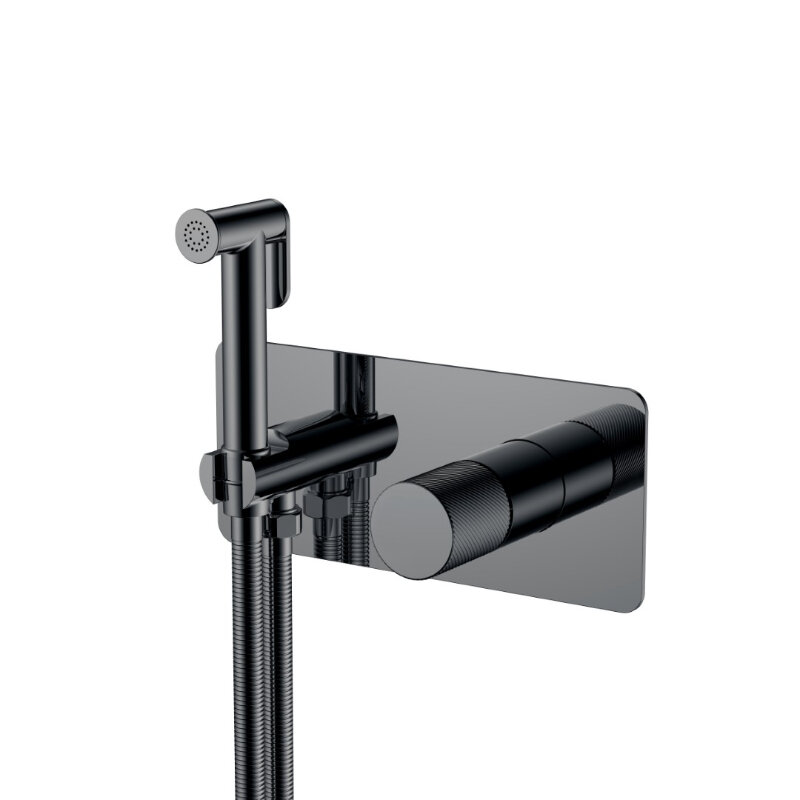 Изображение товара Гигиенический душ Boheme Stick 127-SGM.4 со смесителем shine gun metal