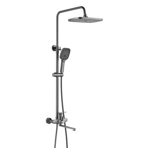 Изображение товара Душевая система Shevanik S6236T, вороненая сталь, gunmetal