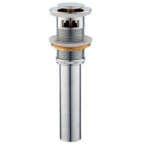 Изображение товара Донный клапан Rose RS14, с переливом, click-clack, хром