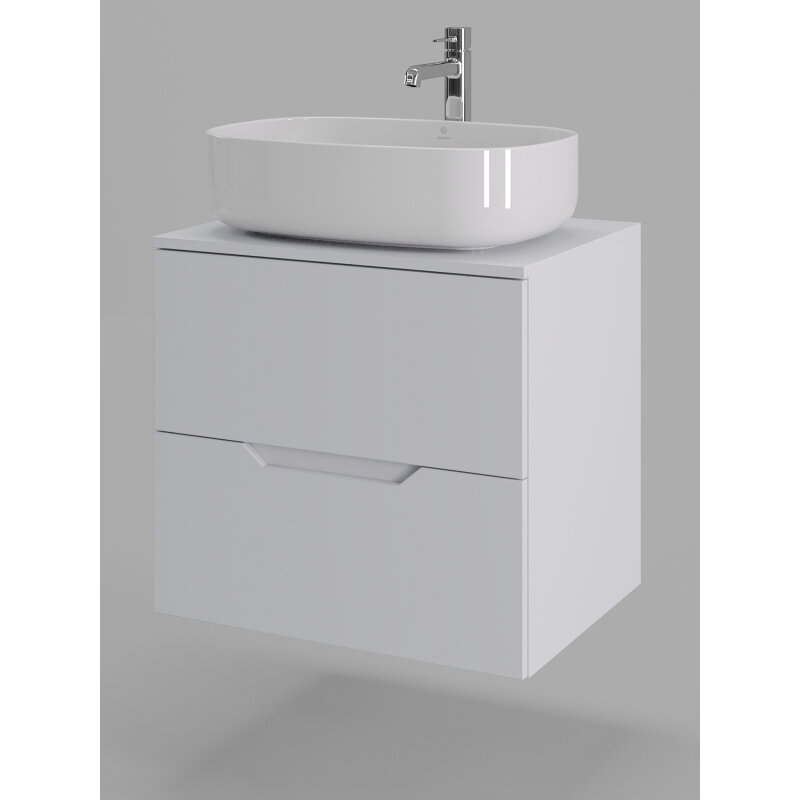 Изображение товара Тумба с раковиной Orange Line Li-60TuwMDF+B07-540W, 60 см, белая матовая