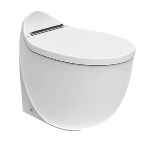 Изображение товара Приставной унитаз Creavit Foglia, FG350-00CB00E-0000/KC2703.01.0000E/15165141/15912201, с функцией биде, безободковый, со смесителем, крышка-сиденье микролифт, белый
