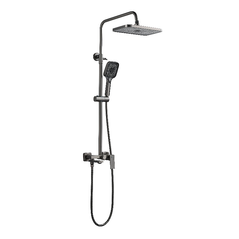 Изображение товара Душевая система Shevanik S9636T, вороненая сталь, gunmetal
