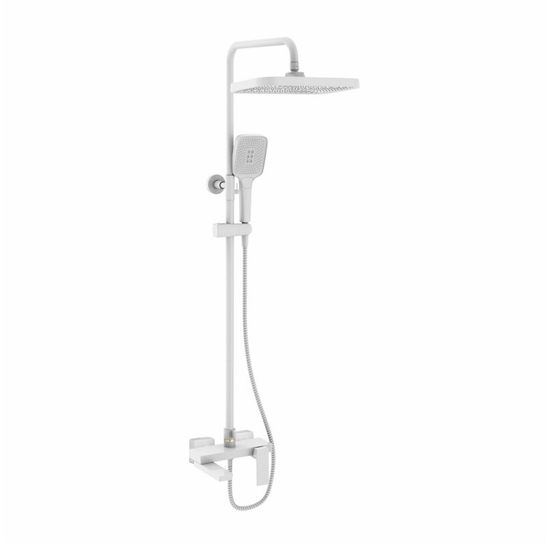Изображение товара Душевая система Rose R1836C белая с регулируемым душем и аэратором