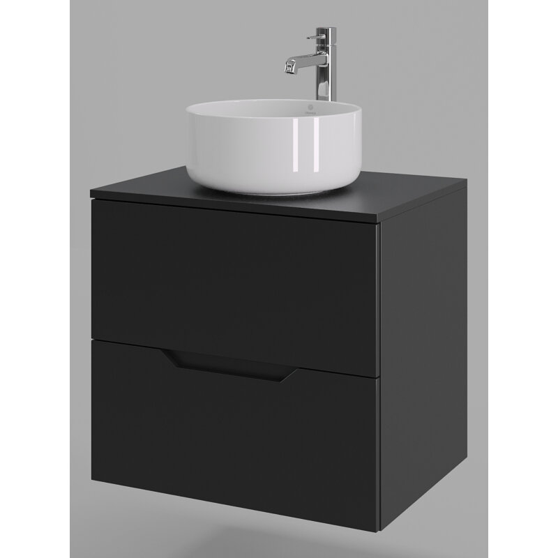 Изображение товара Подвесная тумба с раковиной Orange Line Li-60TubMDF+B07-345W, 60 см