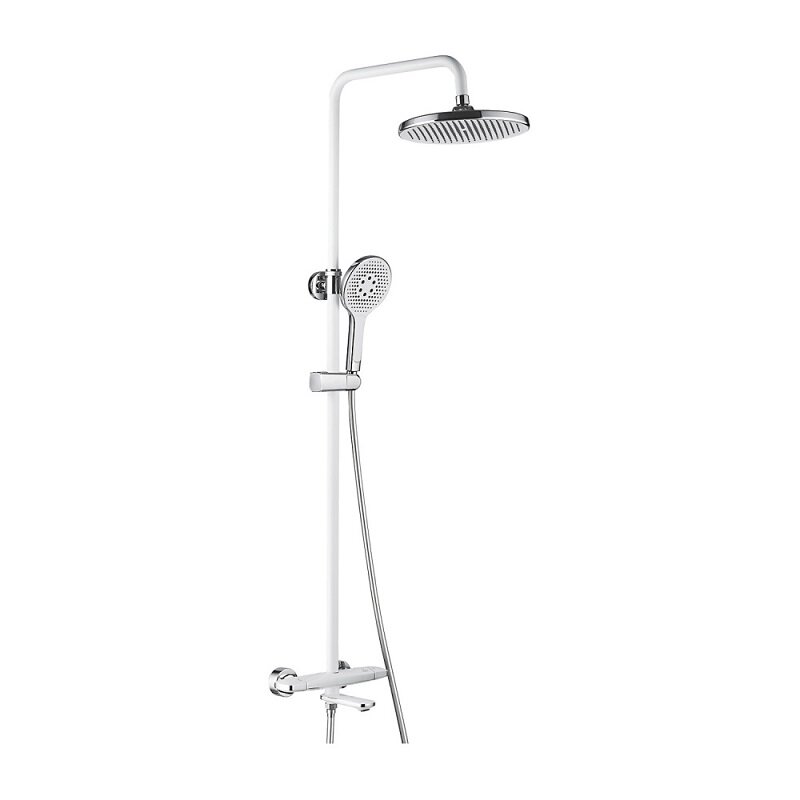 Изображение товара Душевая система Rose R3996F, термостатическая, белый/хром