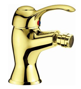 Изображение товара Смеситель для биде Cezares Lira-C-BS1-03, с донным клапаном, золото