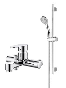 Изображение товара Полимерный смеситель OneLife P07-611cr, для ванны и душа, с душевым гарнитуром, цвет хром