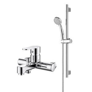 Изображение товара Полимерный смеситель OneLife P07-611cr, для ванны и душа, с душевым гарнитуром, цвет хром