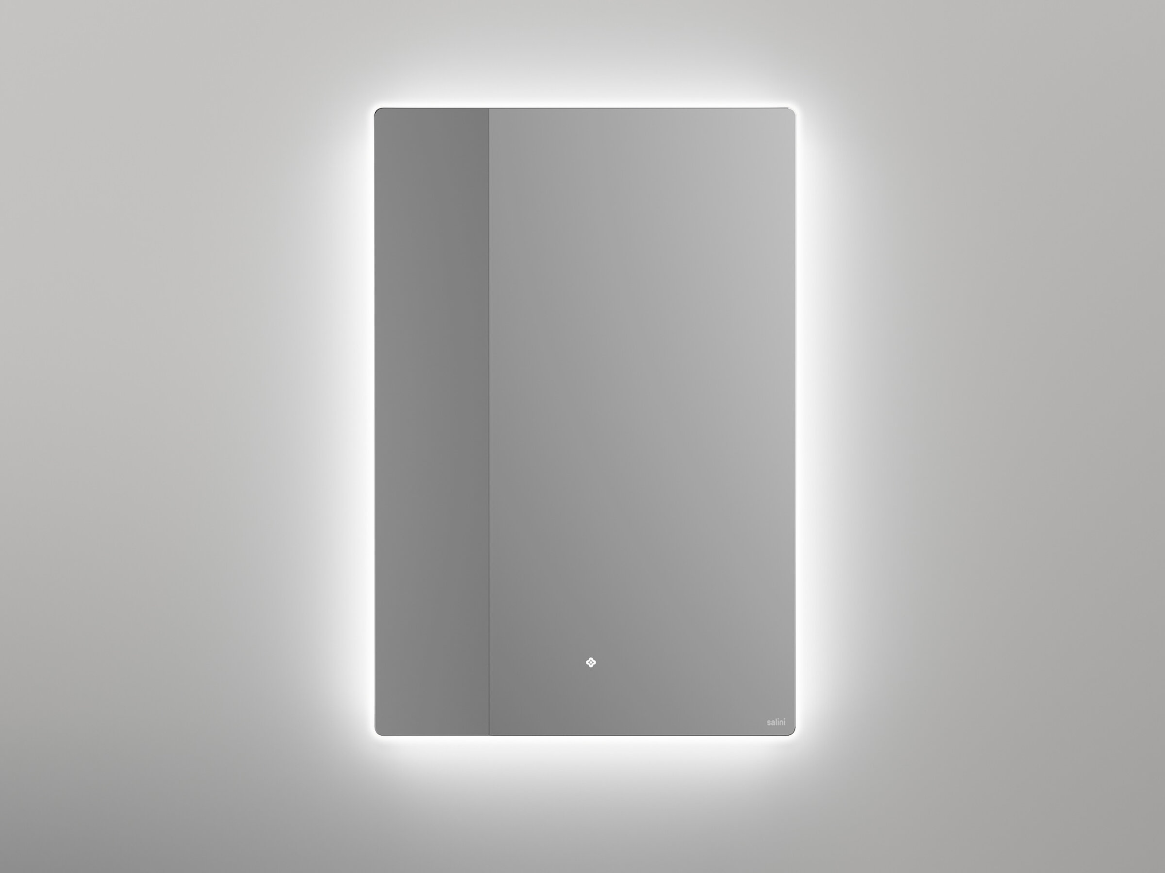 Изображение товара Зеркало Salini Ombra 27M016090BH, 60 x 90 см, LED-подсветкой, система подогрева, сенсорный выключатель, цвет белый