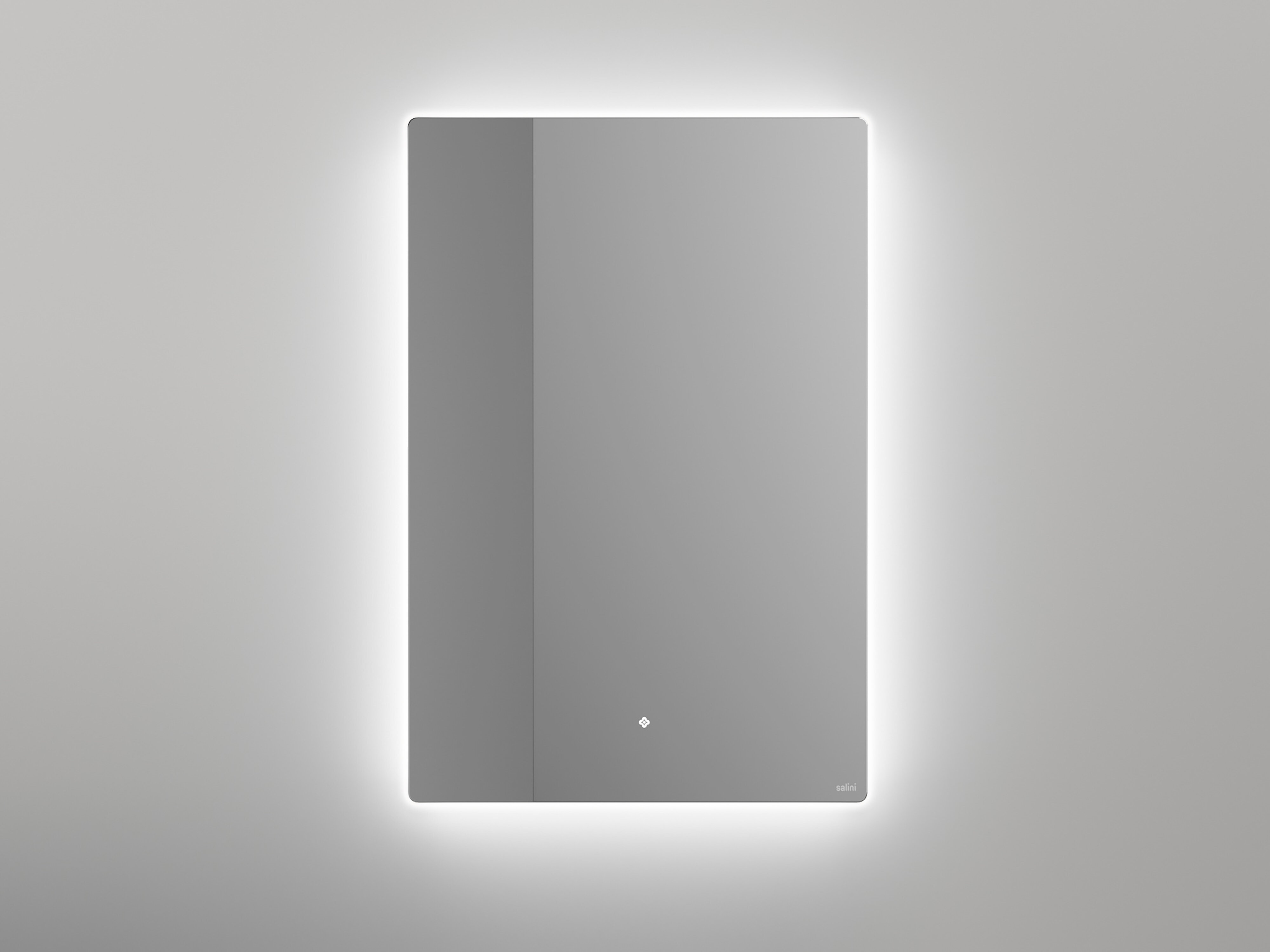 Изображение товара Зеркало Salini Ombra 27M018090BH, 80 x 90 см, LED-подсветкой, система подогрева, сенсорный выключатель, цвет белый